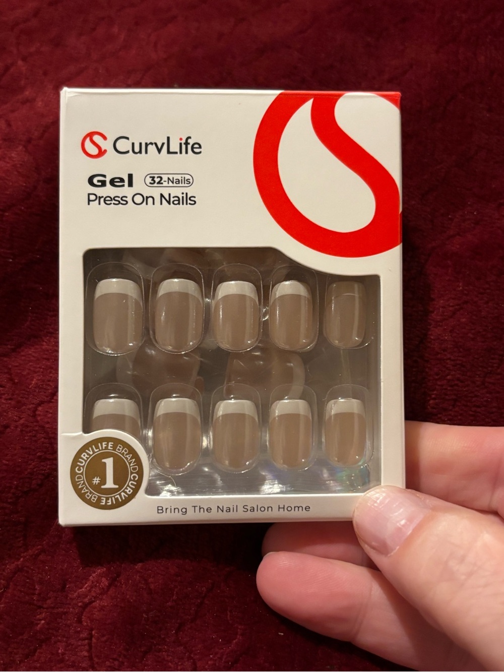 Gel Press On Nails - White French Tip